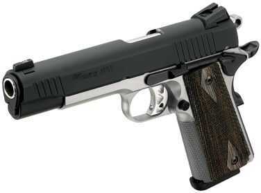 Sig Sauer 1911 Traditional 45 ACP Duotone Black Stainless Slide Mounted On Frame Semi Automatic Pistol 1911T45RTSS